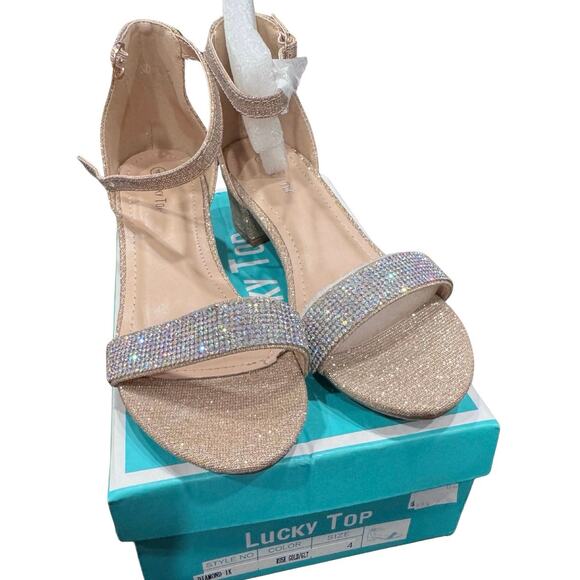 Lucky Top New Kids Heels, Size 4 - Picture 1 of 9